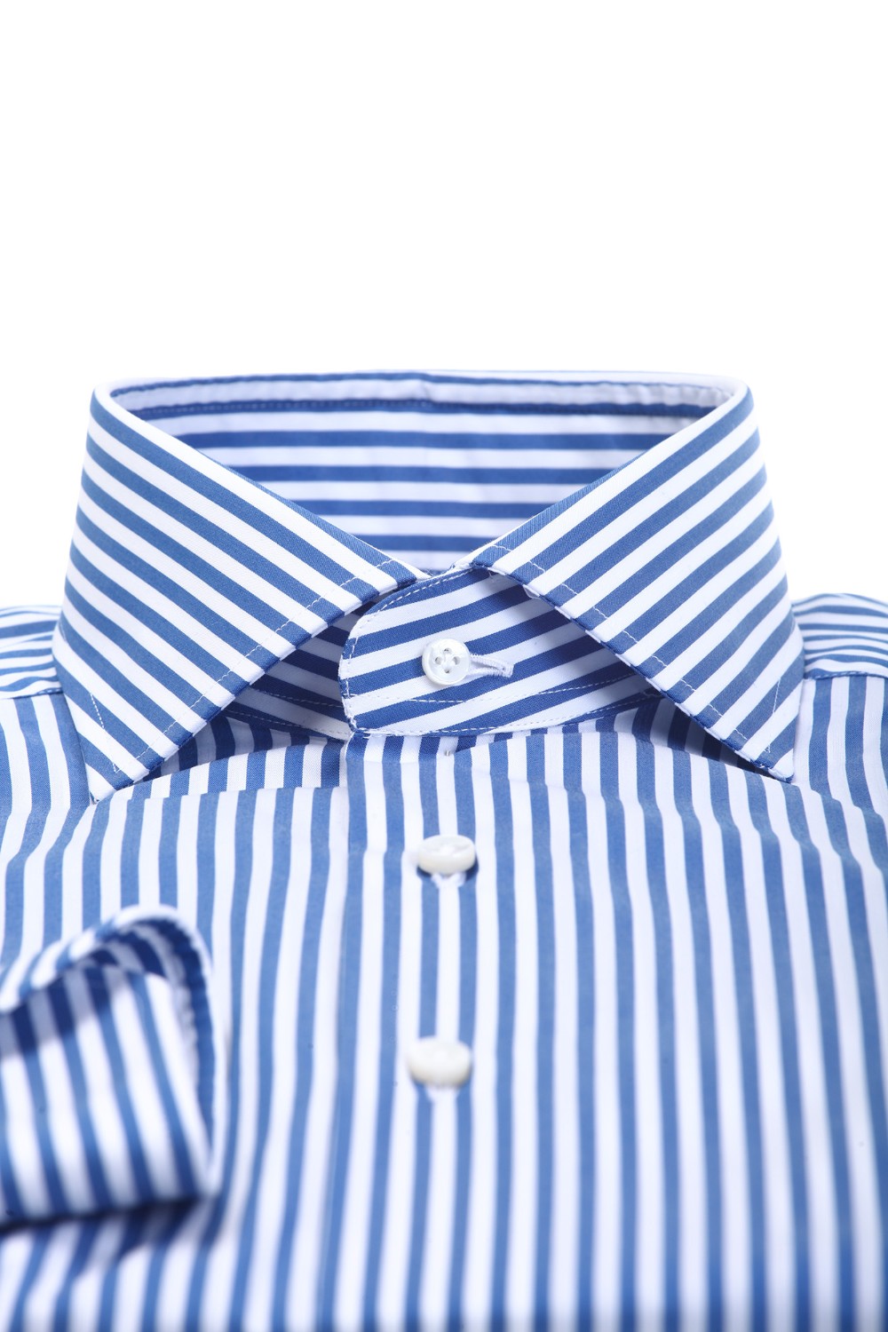 shop BARBA  Camicia: Barba camicia a righe in cotone stretch.
Collo alla francese.
Maniche lunghe con polsini con bottone.
Chiusura frontale con bottoni.
Composizione: 72% Cotone 25% Poliammide 3% Elastan.
Fabbricato in Italia.. 34120 I1 U13-03 number 6034279